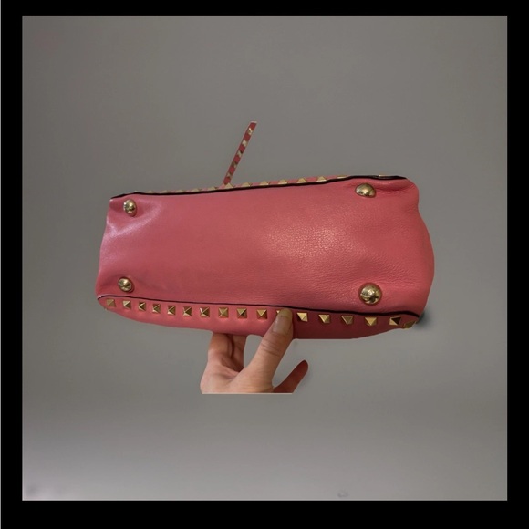 Valentino Garavani Rockstud Small Pink Leather Tote / Shoulder Bag – GORGEOUS! - Picture 6 of 11